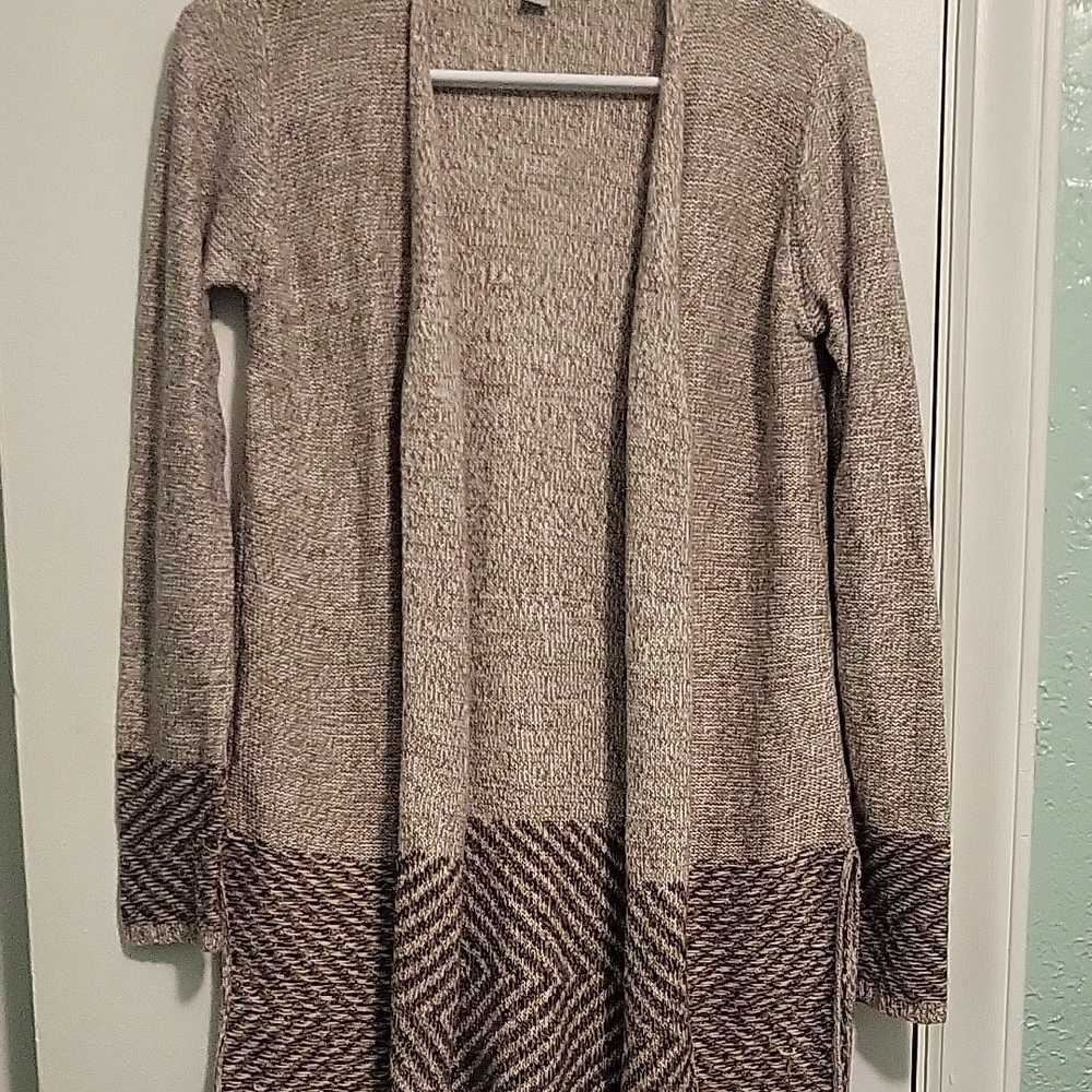 Carolyn Taylor Brown Long Cardigan Sweater